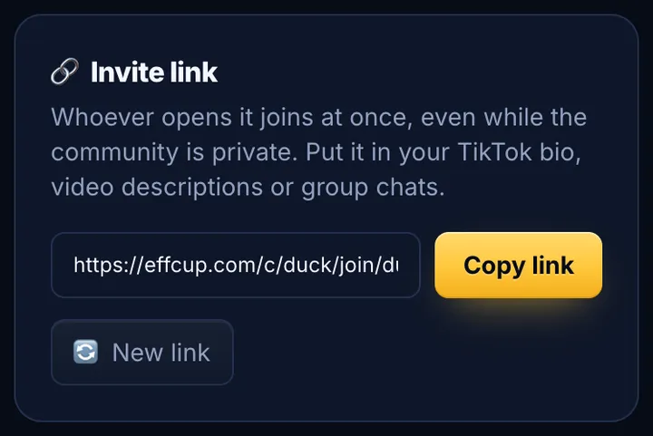 Screenshot: Bring your fans in